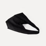 A matte black faux suede hobo bag with a slouchy triangular silhouette and a wide integrated shoulder strap. Additional product view 8.